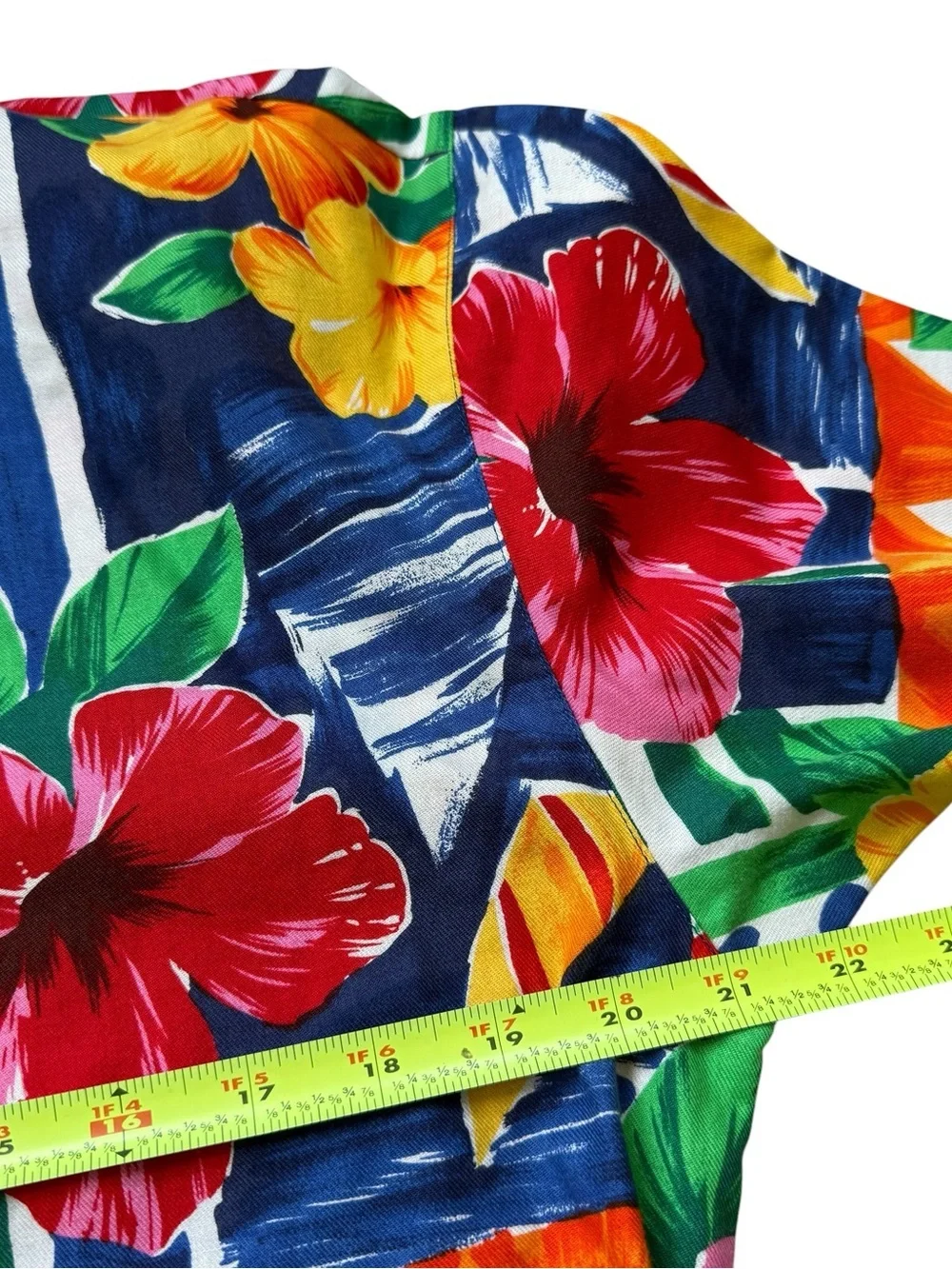 VTG Tropical Floral Two Piece Set Hawaiian Shirt Shorts Matching Resort Set Sz 8